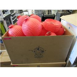 Huge Box of Red Rice Paper Lamp Shades