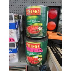 Five 100 Oz. Cans of Diced Plum Tomatoes