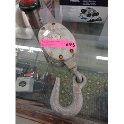 Vintage Wood & Metal Pulley