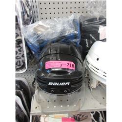 New Black Bauer Helmet with Blue CCM Gloves