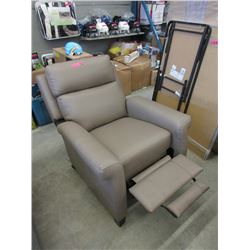 New Amax Leather Push Back Recliner - Grey