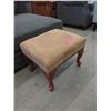 Image 1 : New Microfiber Stool with Wood Legs