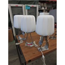 3 New 22" Tall Metal Base Lamps with Shades