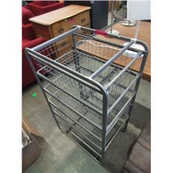 Metal Closet Organizer with Sliding Basket