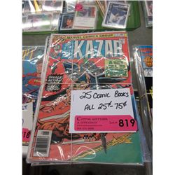 25 Comics All Priced 25¢ to 75¢