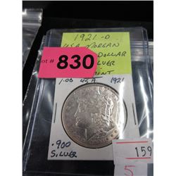 1921 "O" USA  Morgan Silver Dollar Coin