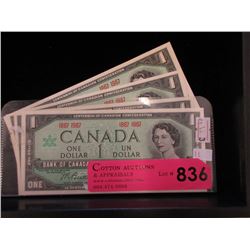 4 Near Mint 1967 Canadian Centennial $1 Bills