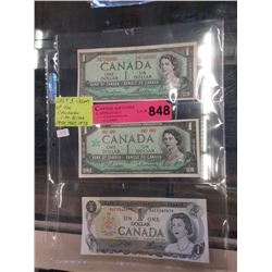 Last 3 Issues of the Canadian $1 Bill