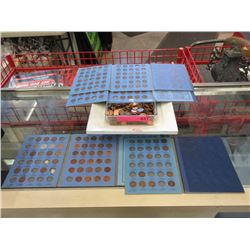 3 Pounds of USA Pennies plus Coin Folders