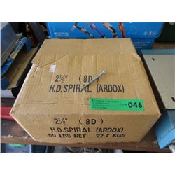50 LB Box of 2-1/2" HD Spiral Nails