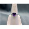 Image 1 : Amethyst & Diamond Trillion Cut Ring
