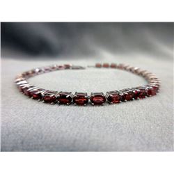 Sterling Silver Multi Garnet Bracelet