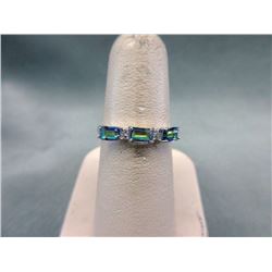 Sterling Silver Mystic Topaz Journey Ring