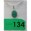 Image 1 : Custom Made Sterling Silver Emerald Necklace