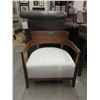 Image 1 : Contemporary Wood Tub Chair with Upholstered Seat