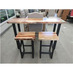 New Live Edge Pub Table with 2 Chairs