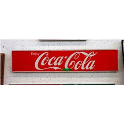 Vintage "Enjoy Coke" Pressed Steel Sign