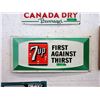 Image 1 : Vintage Embossed Metal 7up Sign