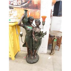 Art Nouveau Style 4-Foot Figural Lamp