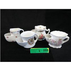 4 Porcelain Shaving Mugs