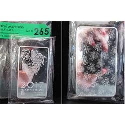 10 Oz. Year of the Rooster .999 Silver Bar