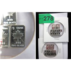 10 x 1 Gram .999 Silver Art Bars