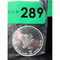 1 Oz. Eagle Motif .999 Silver Round