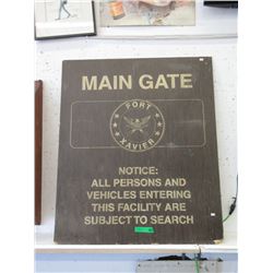 Fort Xavier Main Gate Sign