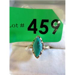 Vintage10 KT Gold and Turquoise Ring