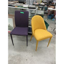 1 Yellow & 1 Purple Dining Chair