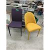 Image 1 : 1 Yellow & 1 Purple Dining Chair