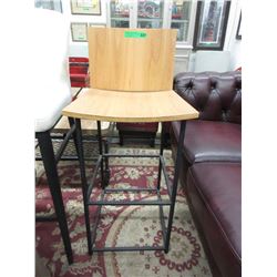 New 30"  Wood Chair with Metal Legs