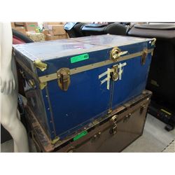 Vintage Metal Clad Storage Trunk