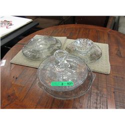 8 Vintage Silver Overlay Serving Dishes