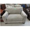 Image 1 : Oversize Grey Fabric Upholstered Arm Chair