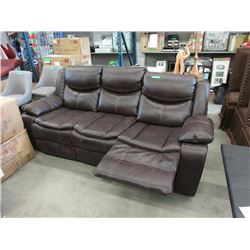 New Bonded Leather Double Reclining Sofa