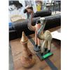 Image 1 : 2 Wood Camel Statues & Wood Decanter