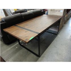 New LH Imports Wood Table with Metal Frame