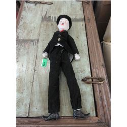 24" Charlie Chaplin Doll w/ Ceramic Limbs & Head
