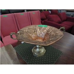 Vintage Brass & Copper Centerpiece Bowl