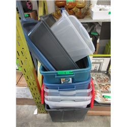 9 Assorted Totes & 4 Lids