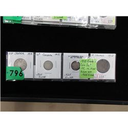 1912 Canadian Coin Set - Penny to Quarter