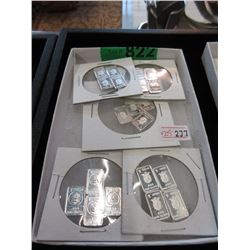 20 One Gram .999 Fine Silver Assorted Mini Bars