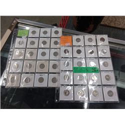 2 Sheets of 19 Canadian Nickel Varieties