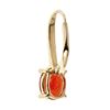 Image 3 : 0.99 ctw Fire Opal and Diamond Earrings - 14KT Yellow Gold