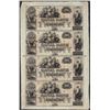 Image 1 : Uncut Sheet of 1800's $20 Canal Bank Obsolete Notes