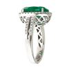 Image 2 : 4.44 ctw Emerald and Diamond Ring - 14KT White Gold