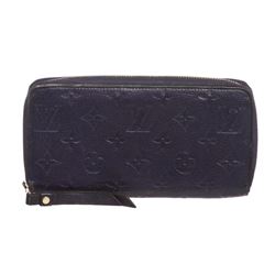 Louis Vuitton Blue Empreinte Leather Monogram Zippy Wallet