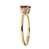 Image 2 : 0.82 ctw Ruby and Diamond Ring - 10KT Yellow Gold