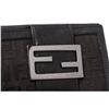 Image 6 : Fendi Black Zucca Canvas Leather Trim Small Wallet